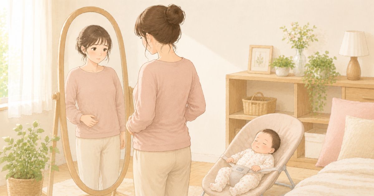 授乳中のママがダイエットするべきか体型を気にする様子