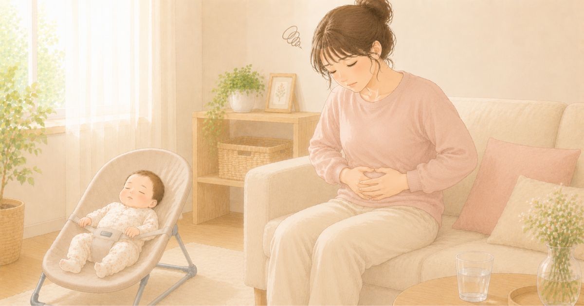 産後の便秘に悩むママ