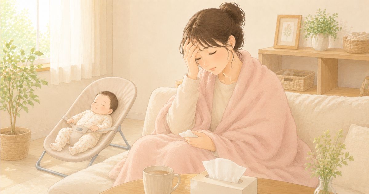 産後風邪をひいて免疫力低下がいつまで？と悩むママ