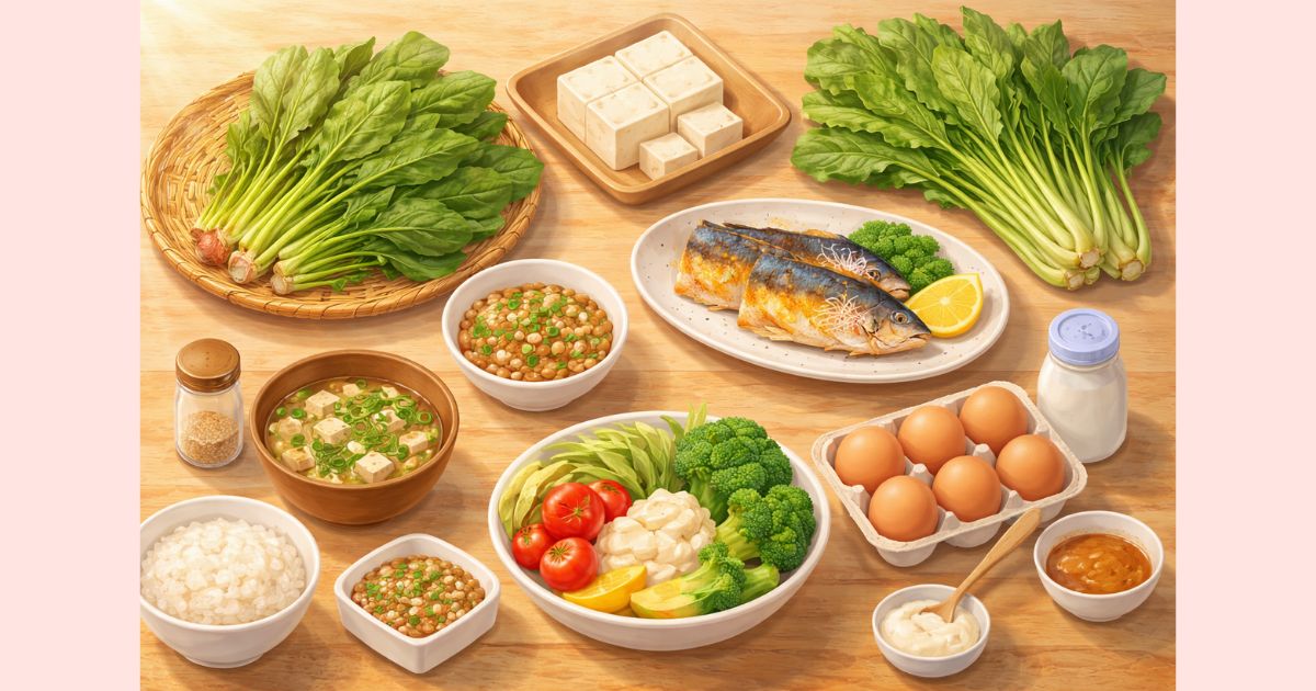 授乳中に積極的に摂りたい鉄分や葉酸が含まれる食材